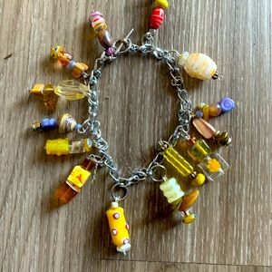 Charm bracelet in yellows